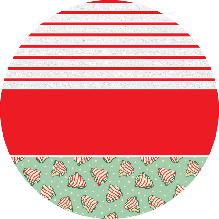 Door Hanger, Christmas Sign, Mint Green Christmas Cake Sign, Welcome Sign, 18" Wood Sign, Round Sign, DecoExchange - DecoExchange®