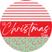 Door Hanger, Christmas Sign, Mint Green Christmas Cake Sign, Welcome Sign, 18" Wood Sign, Round Sign, DecoExchange - DecoExchange®