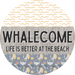 Door Hanger, Funny Nautical Sign, Whalecome Sign, Whale Sign, Beach Sign, Turtle Sign, 18" Wood Sign, Round Sign, DecoExchange - DecoExchange®