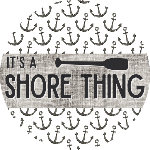 Door Hanger, Nautical Sign, Anchor Sign, Beach Sign, 18" Wood Sign, Round Sign, DecoExchange - DecoExchange®