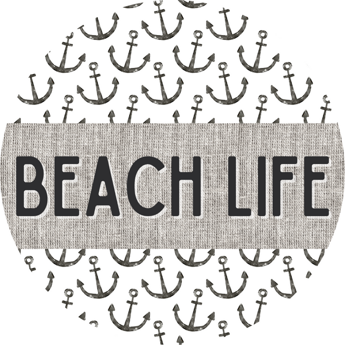 Door Hanger, Nautical Sign, Anchor Sign, Beach Sign, 18" Wood Sign, Round Sign, DecoExchange - DecoExchange®