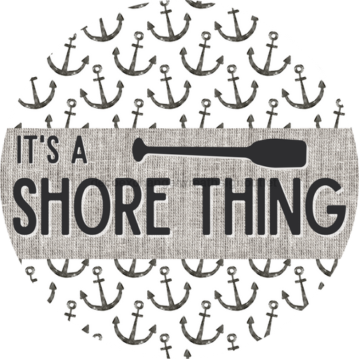 Door Hanger, Nautical Sign, Anchor Sign, Beach Sign, 18" Wood Sign, Round Sign, DecoExchange - DecoExchange®