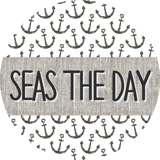 Door Hanger, Nautical Sign, Anchor Sign, Beach Sign, 18" Wood Sign, Round Sign, DecoExchange - DecoExchange®
