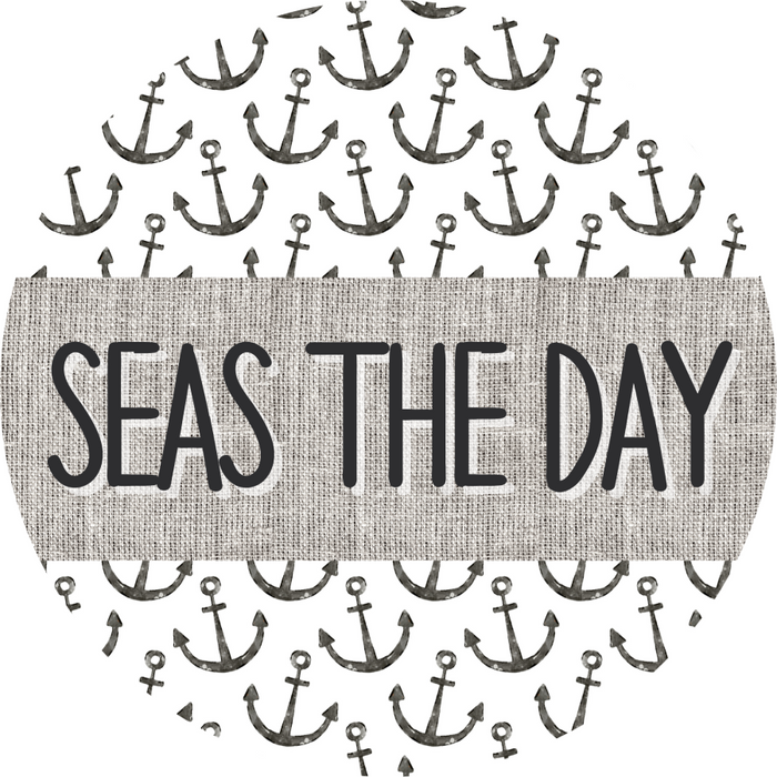 Door Hanger, Nautical Sign, Anchor Sign, Beach Sign, 18" Wood Sign, Round Sign, DecoExchange - DecoExchange®
