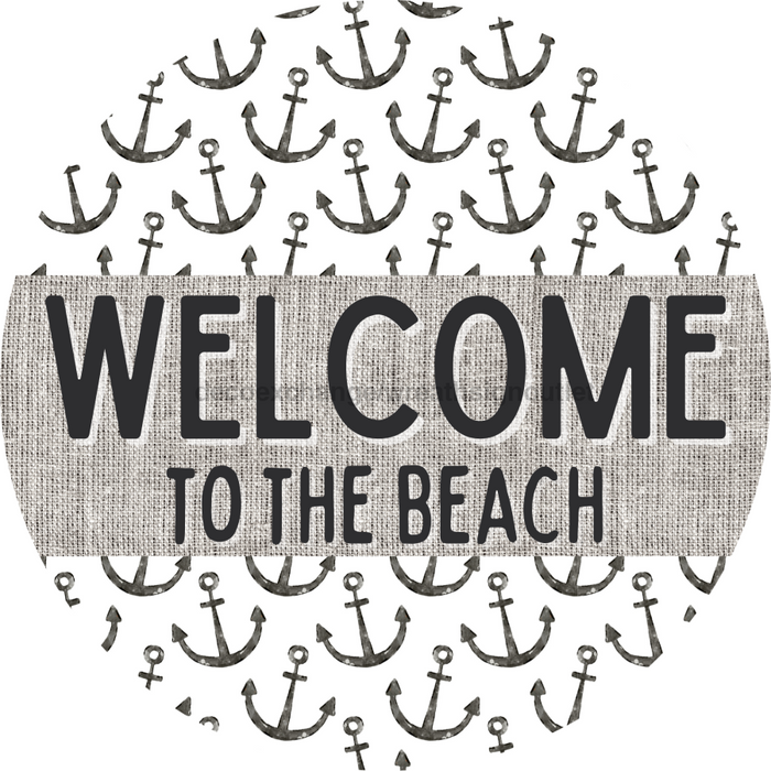 Door Hanger, Nautical Sign, Anchor Sign, Beach Sign, 18" Wood Sign, Round Sign, DecoExchange - DecoExchange®