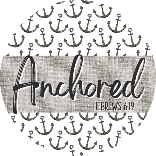 Door Hanger, Nautical Sign, Anchor Sign, Beach Sign, 18" Wood Sign, Round Sign, DecoExchange - DecoExchange®