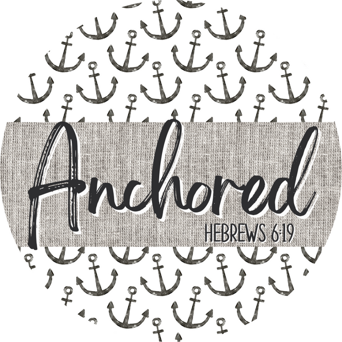 Door Hanger, Nautical Sign, Anchor Sign, Beach Sign, 18" Wood Sign, Round Sign, DecoExchange - DecoExchange®