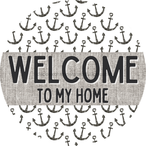 Door Hanger, Nautical Sign, Anchor Sign, Beach Sign, 18" Wood Sign, Round Sign, DecoExchange - DecoExchange®