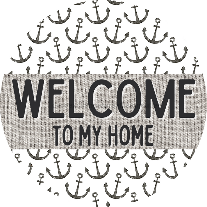 Door Hanger, Nautical Sign, Anchor Sign, Beach Sign, 18" Wood Sign, Round Sign, DecoExchange - DecoExchange®