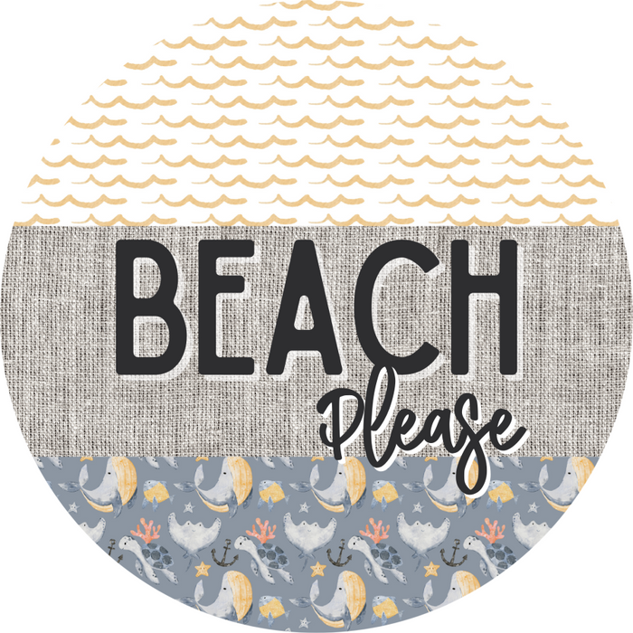 Door Hanger, Nautical Sign, Whale Sign, Beach Sign, Turtle Sign, 18" Wood Sign, Round Sign, DecoExchange - DecoExchange®