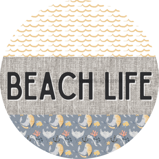 Door Hanger, Nautical Sign, Whale Sign, Beach Sign, Turtle Sign, 18" Wood Sign, Round Sign, DecoExchange - DecoExchange®