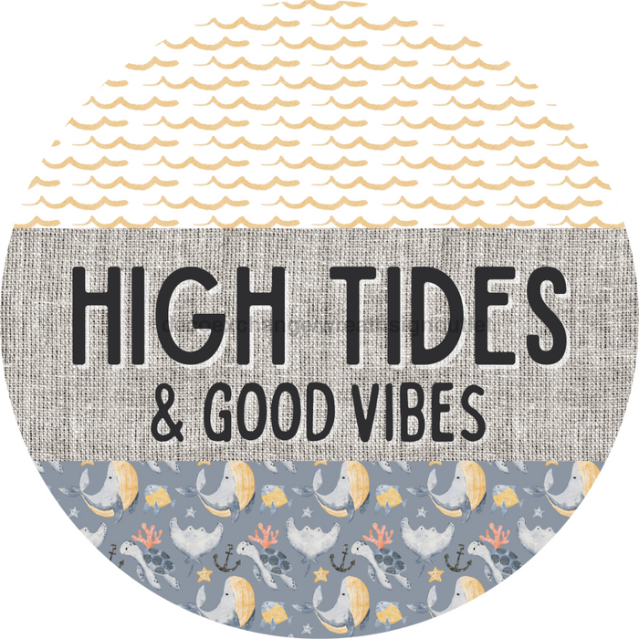 Door Hanger, Nautical Sign, Whale Sign, Beach Sign, Turtle Sign, 18" Wood Sign, Round Sign, DecoExchange - DecoExchange®