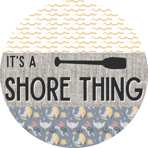 Door Hanger, Nautical Sign, Whale Sign, Beach Sign, Turtle Sign, 18" Wood Sign, Round Sign, DecoExchange - DecoExchange®