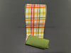 Double Sided Fall Tuttola Plaid/Moss Dupioni 4’’X10Y D61530-04-08 Ribbon