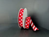 Dbl Sided Rd Stn-Wht Dots/Rd-Wht Glt Cndy Cn Strp 7/8’’X10Y D73581-05-12 Ribbon