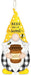 13.25"H x 5.75"L BEE/SWEET Gnome Shape Black/White/Yellow AP7131