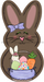 Easter Bunny Door Hanger Decoe-W-692-Dh 22’ Wood