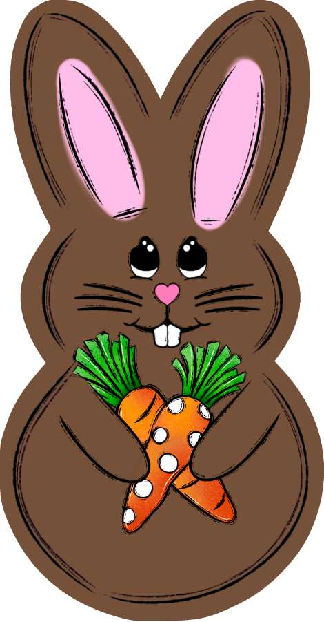 Easter Bunny Door Hanger Decoe-W-701-Dh 22’ Wood