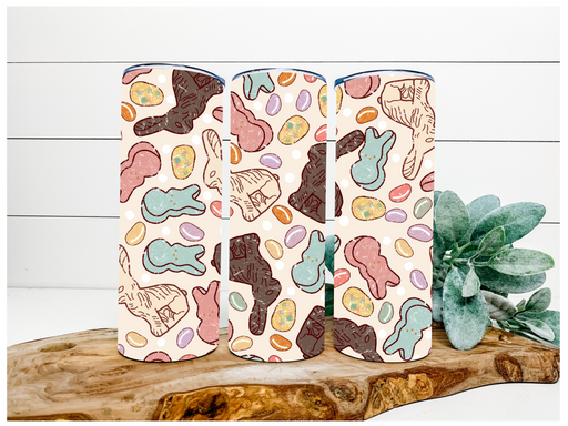 Easter Candy Chocolate Bunny 20 oz Skinny Tumbler DECOETUMBLER-035 - DecoExchange