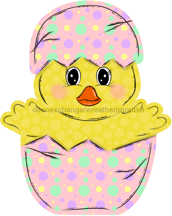Easter Chick Door Hanger Decoe-W-919-Dh 22’ Wood