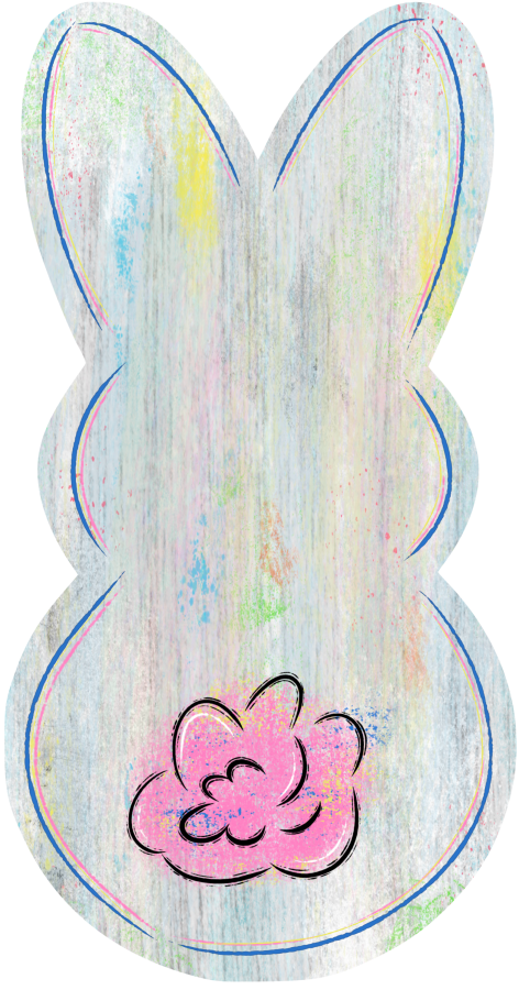 Easter Door Hanger Bunny Decoe-W-771-Dh 22’ Wood