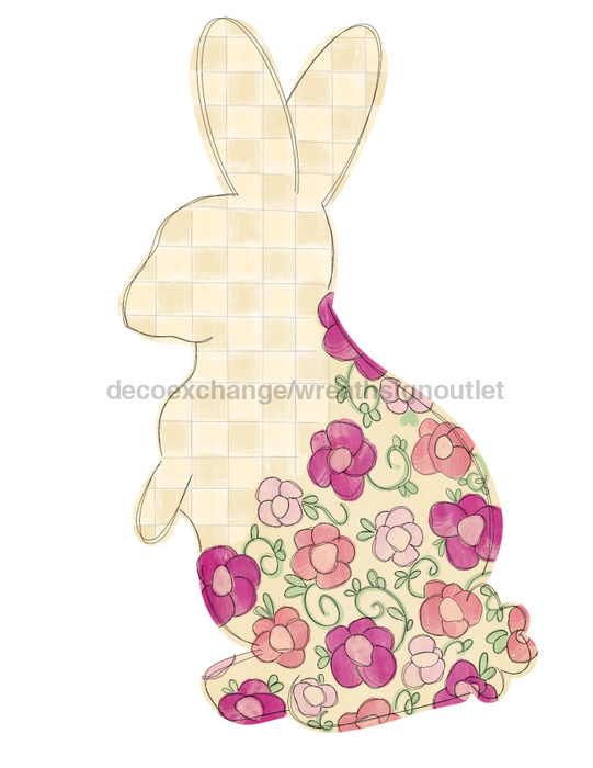 Easter Door Hanger Bunny Decoe-W-903730 22’ Wood