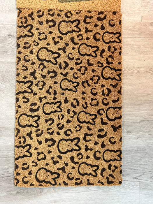 Leopard Easter Bunny Pattern - Easter - 30x18" Coir Door Mat - DECOE-CM-003 - DecoExchange