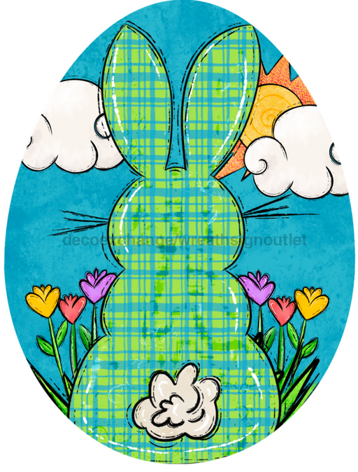 Easter Egg Door Hanger Bunny Decoe-W-764-Dh 22’ Wood
