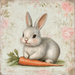 Easter Rabbit Sign, DCO-13231, Sign For Wreath, 10x10" Metal Sign