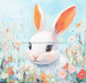 Easter Rabbit Sign, DCO-13234, Sign For Wreath, 10x10" Metal Sign