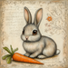 Easter Rabbit Sign, DCO-13247, Sign For Wreath, 10x10" Metal Sign