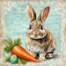 Easter Rabbit Sign, DCO-13251, Sign For Wreath, 10x10" Metal Sign