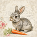 Easter Rabbit Sign, DCO-13253, Sign For Wreath, 10x10" Metal Sign