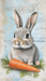 Easter Rabbit Sign, DCO-13266, Sign For Wreath, 6x12" Metal Sign