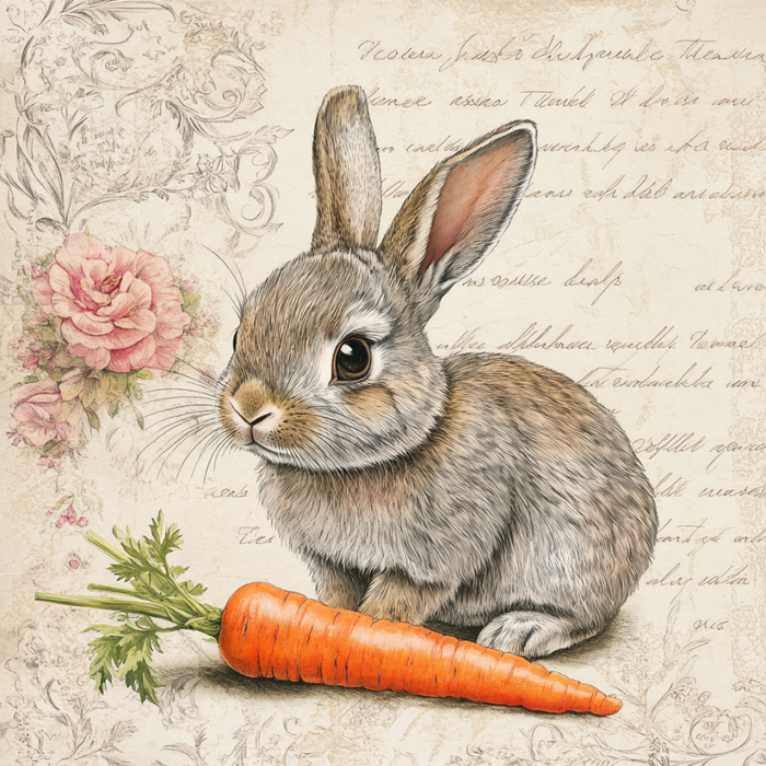 Easter Rabbit Sign, DCO-13267, Sign For Wreath, 10x10" Metal Sign