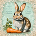 Easter Rabbit Sign, DCO-13274, Sign For Wreath, 10x10" Metal Sign