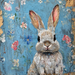 Easter Rabbit Sign, DCO-13280, Sign For Wreath, 10x10" Metal Sign