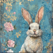 Easter Rabbit Sign, DCO-13287, Sign For Wreath, 10x10" Metal Sign