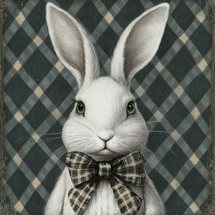 Easter Rabbit Sign, DCO-13298, Sign For Wreath, 10x10" Metal Sign