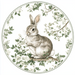 Easter Rabbit Sign, DCO-13314, Sign For Wreath, 10" Metal Sign