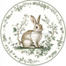 Easter Rabbit Sign, DCO-13322, Sign For Wreath, 10" Metal Sign