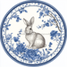 Easter Rabbit Sign, DCO-13325, Sign For Wreath, 10" Metal Sign
