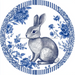 Easter Rabbit Sign, DCO-13327, Sign For Wreath, 10" Metal Sign