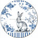 Easter Rabbit Sign, DCO-13329, Sign For Wreath, 10" Metal Sign