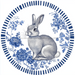 Easter Rabbit Sign, DCO-13331, Sign For Wreath, 10" Metal Sign