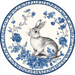 Easter Rabbit Sign, DCO-13332, Sign For Wreath, 10" Metal Sign