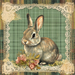 Easter Rabbit Sign, DCO-13458, Sign For Wreath, 10x10" Metal Sign