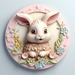 Easter Sign, 3D Bunny Look, DCO-12833, Sign For Wreath, 10" Metal Sign
