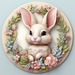 Easter Sign, 3D Bunny Look, DCO-12837, Sign For Wreath, 10" Metal Sign