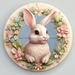 Easter Sign, 3D Bunny Look, DCO-12868, Sign For Wreath, 10" Metal Sign